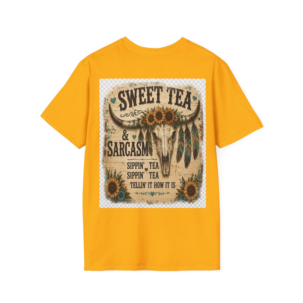 T-Shirt — 'Sweet Tea & Sarcasm' Southern Vintage Graphic Tee