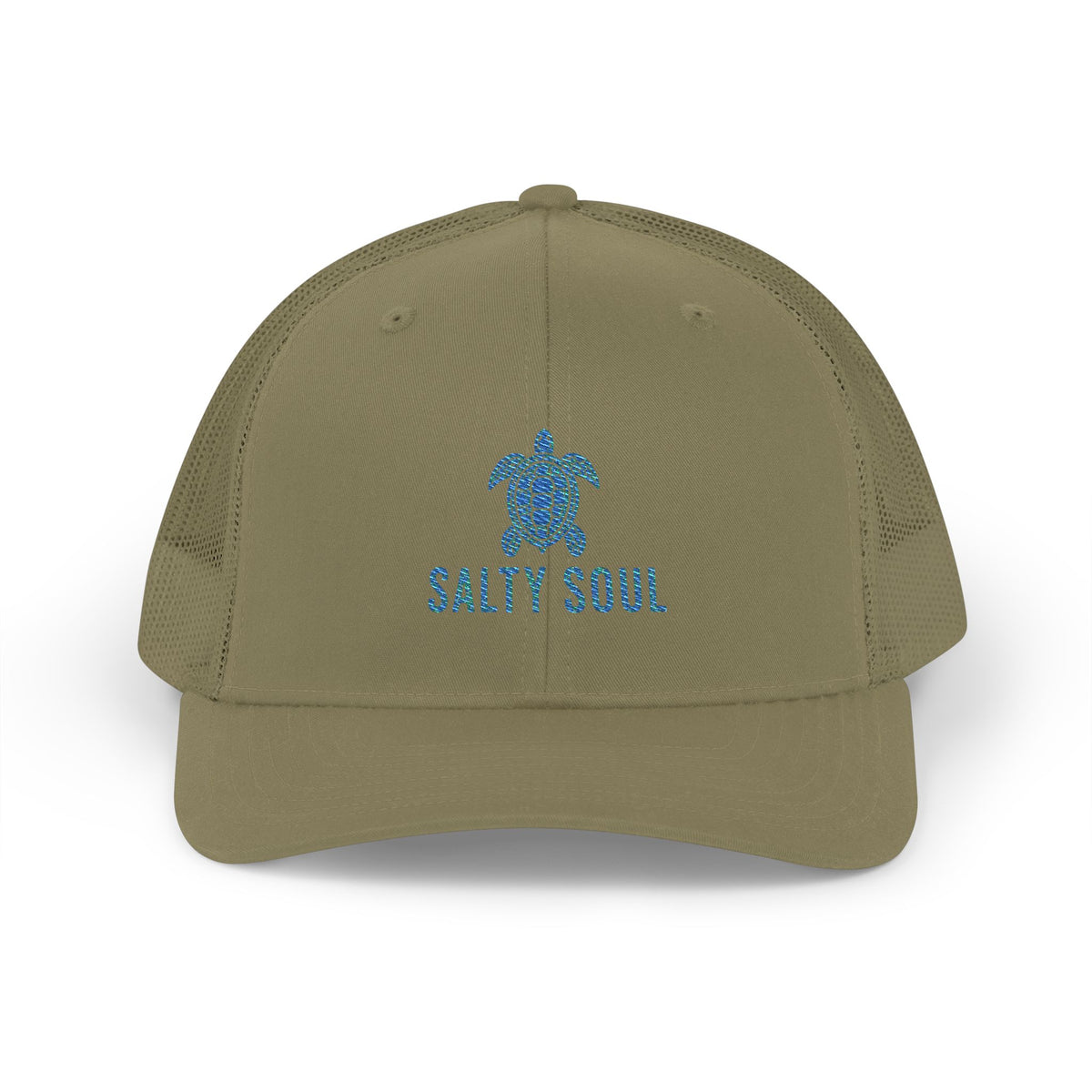 Turtle Logo Trucker Cap — 'Salty Soul' Embroidered Snapback