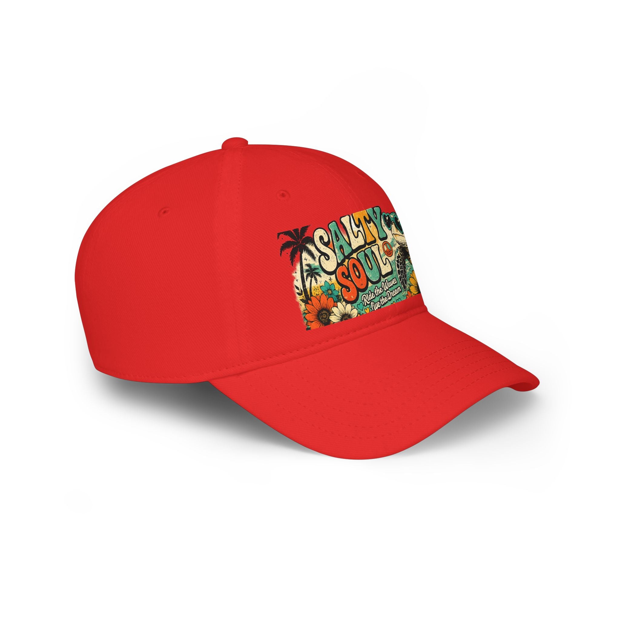 Salty Soul Turtle Baseball Cap – Retro Beach Vibe Sun Hat