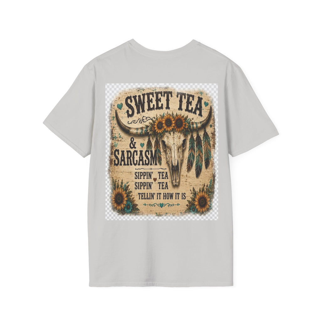 T-Shirt — 'Sweet Tea & Sarcasm' Southern Vintage Graphic Tee