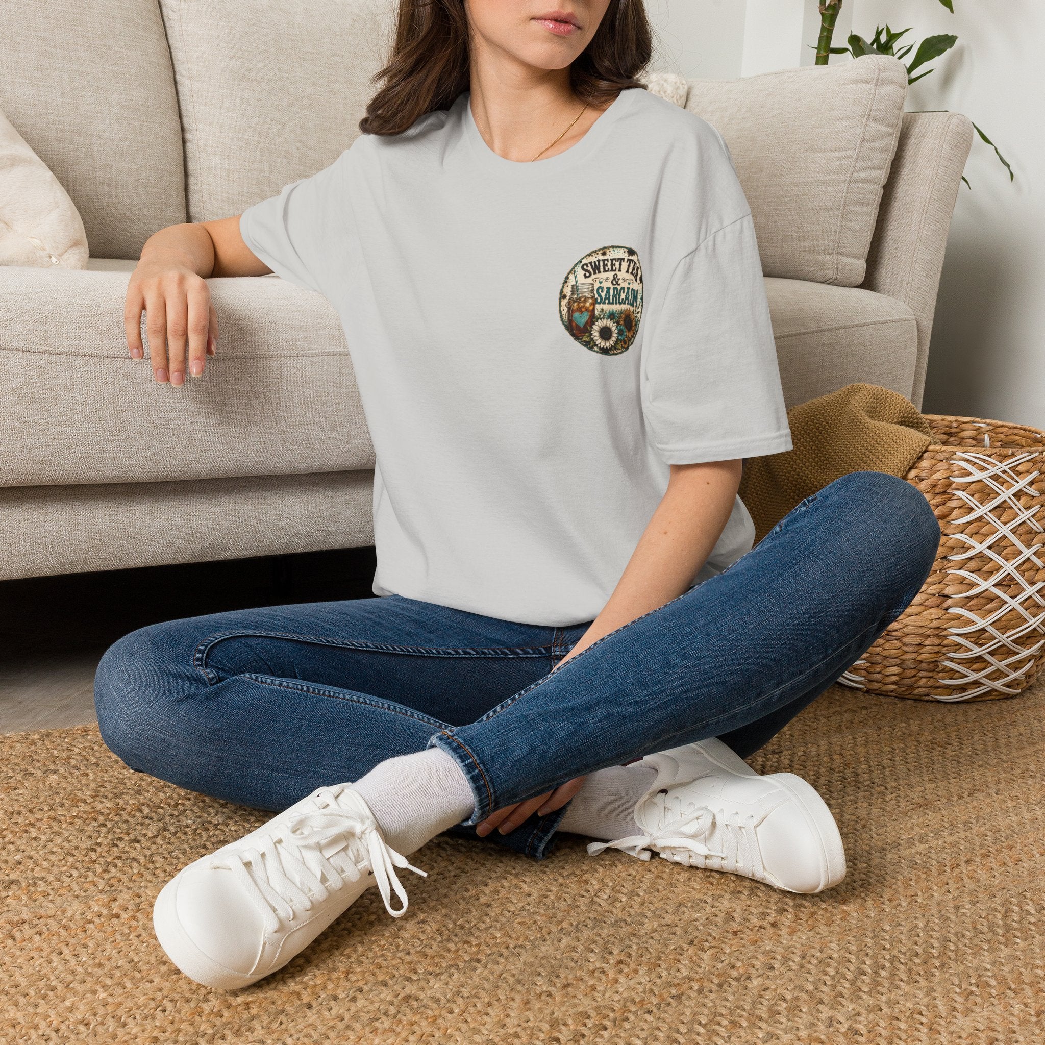 T-Shirt — 'Sweet Tea & Sarcasm' Southern Vintage Graphic Tee