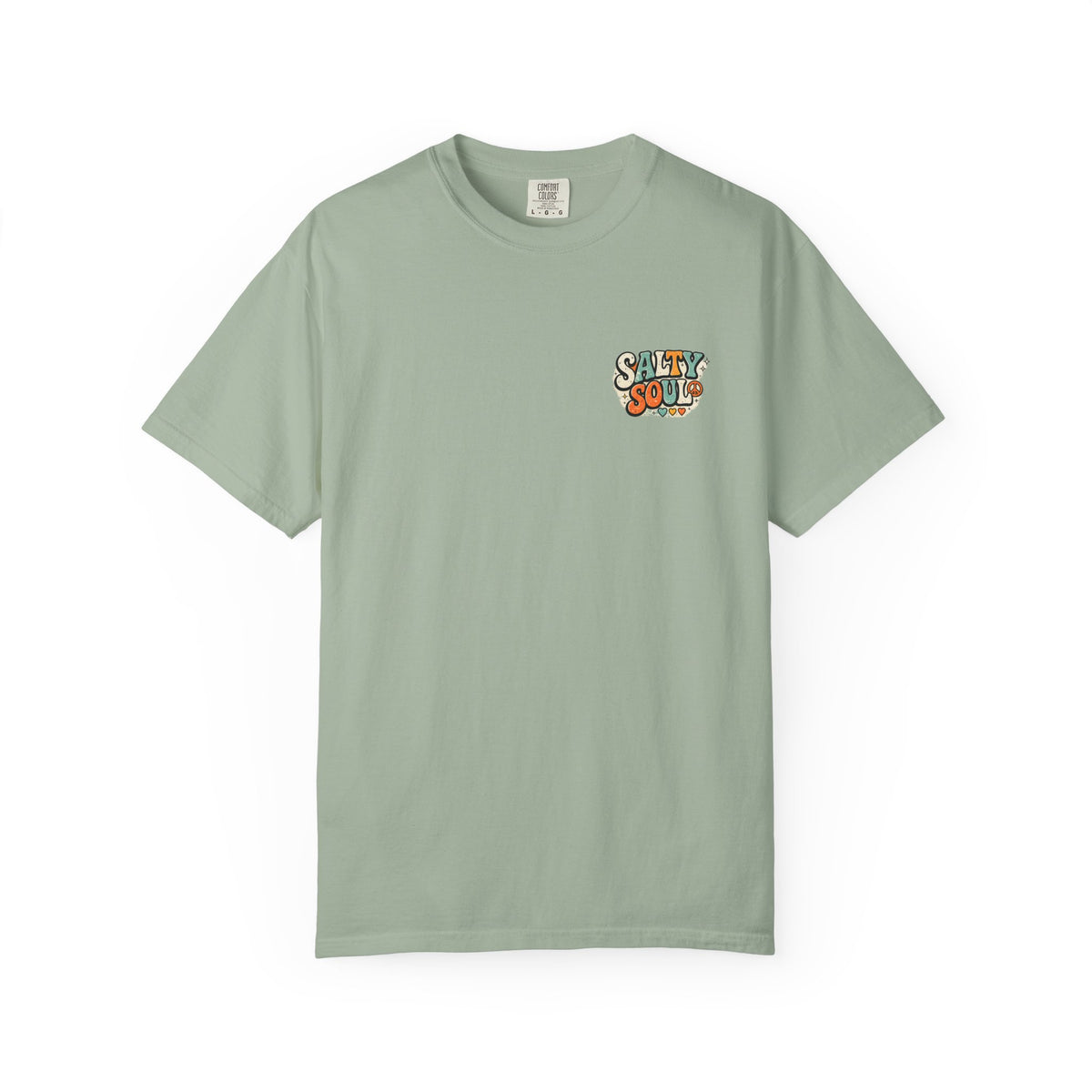 Salty Soul Vintage Surf T-Shirt — Retro 70s Beach Palm & Sunflower Graphic