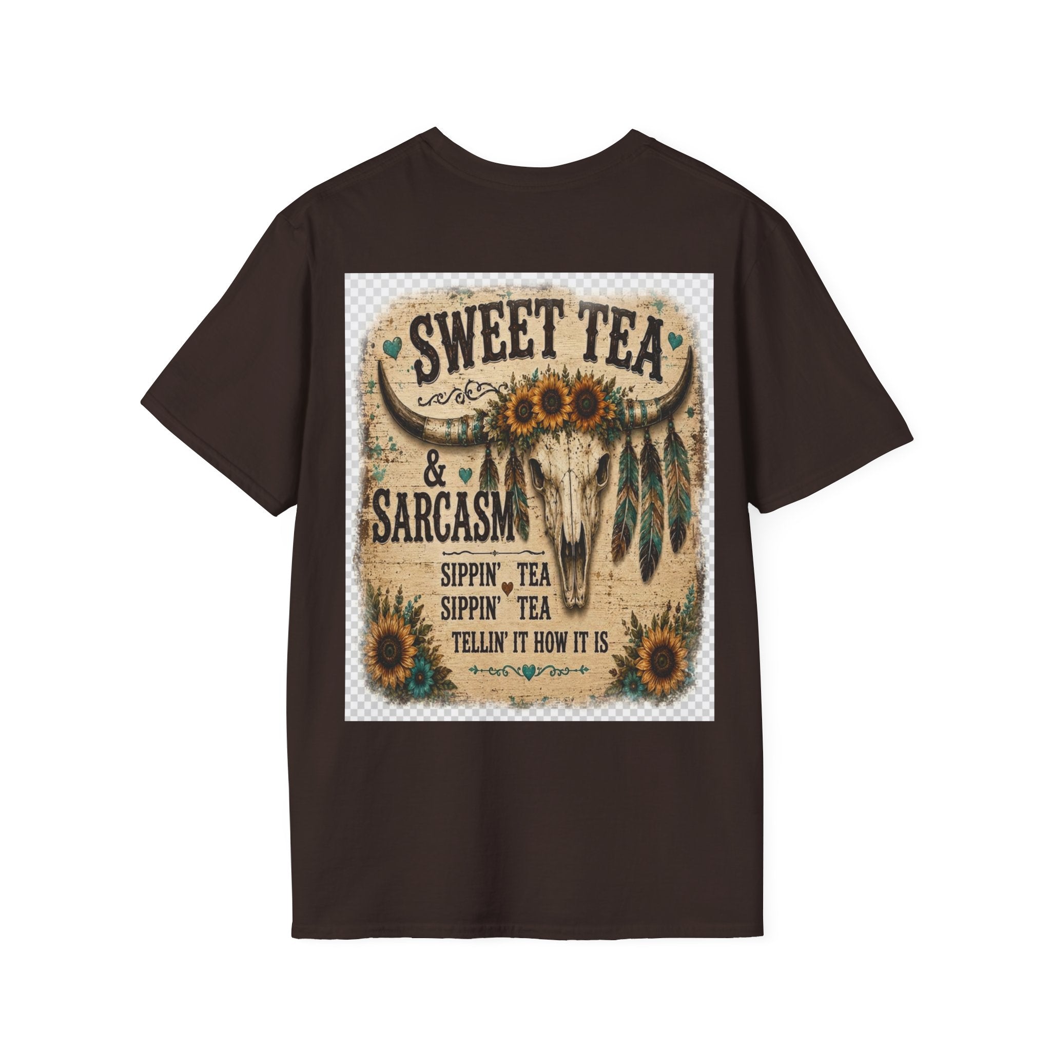 T-Shirt — 'Sweet Tea & Sarcasm' Southern Vintage Graphic Tee
