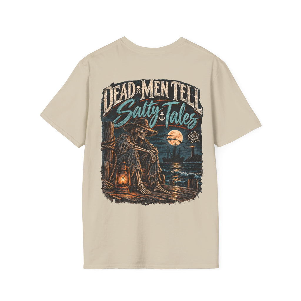 Salty Soul Pocket Tee — Deam Men Tell Skull Chest Graphic T-Shirt