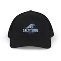 Salty Soul Trucker Cap — Embroidered Wave Snapback (Florida Beach Style)