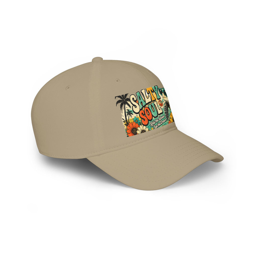 Salty Soul Turtle Baseball Cap – Retro Beach Vibe Sun Hat
