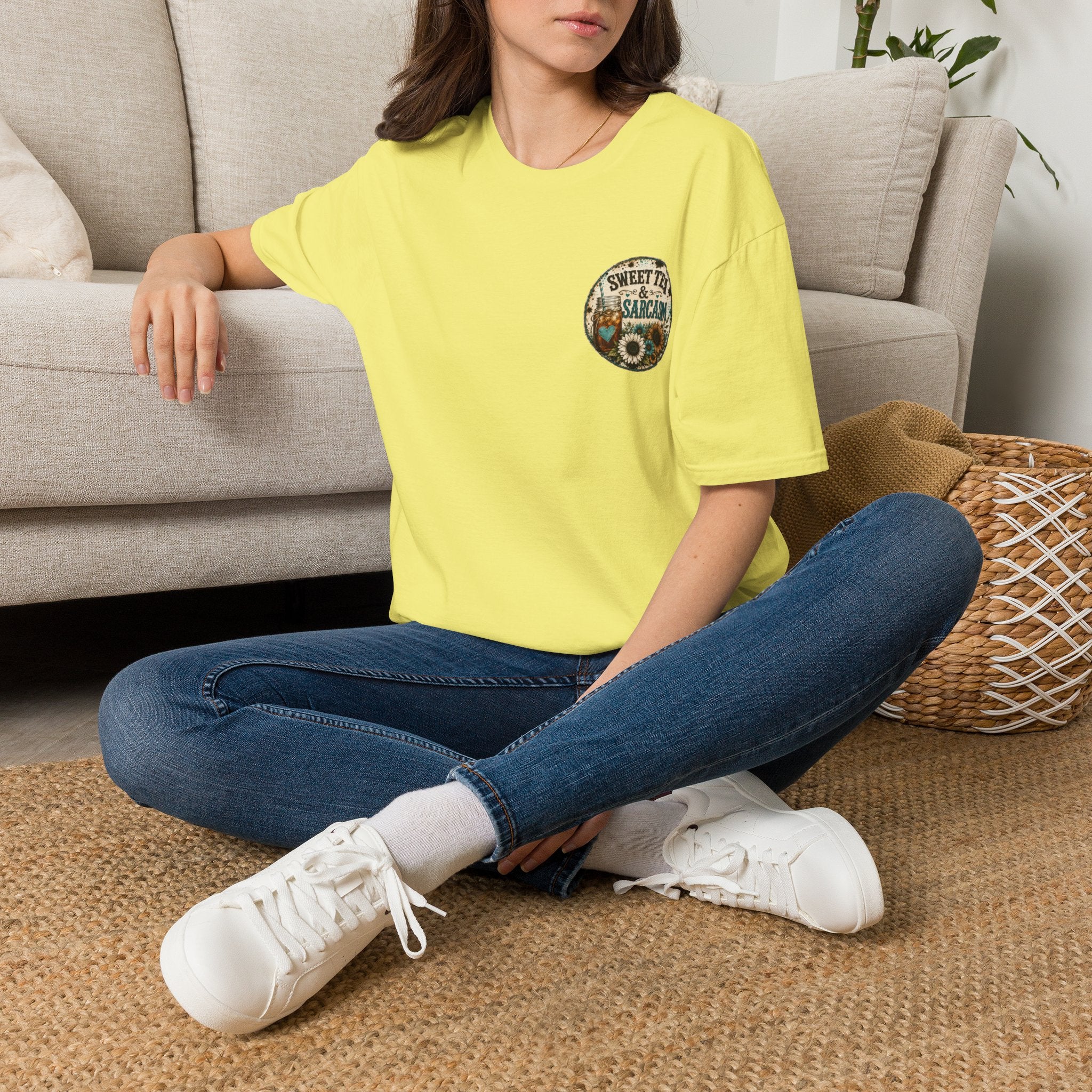 T-Shirt — 'Sweet Tea & Sarcasm' Southern Vintage Graphic Tee
