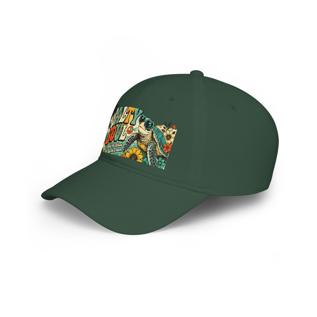 Salty Soul Turtle Baseball Cap – Retro Beach Vibe Sun Hat