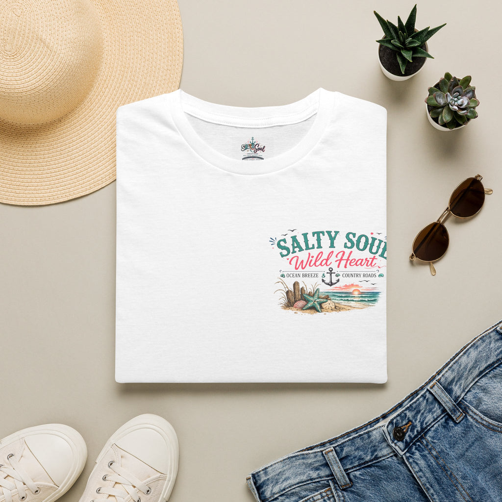 Salty Soul “Wild Heart” Beach T-Shirt — Coastal Surf Graphic Tee