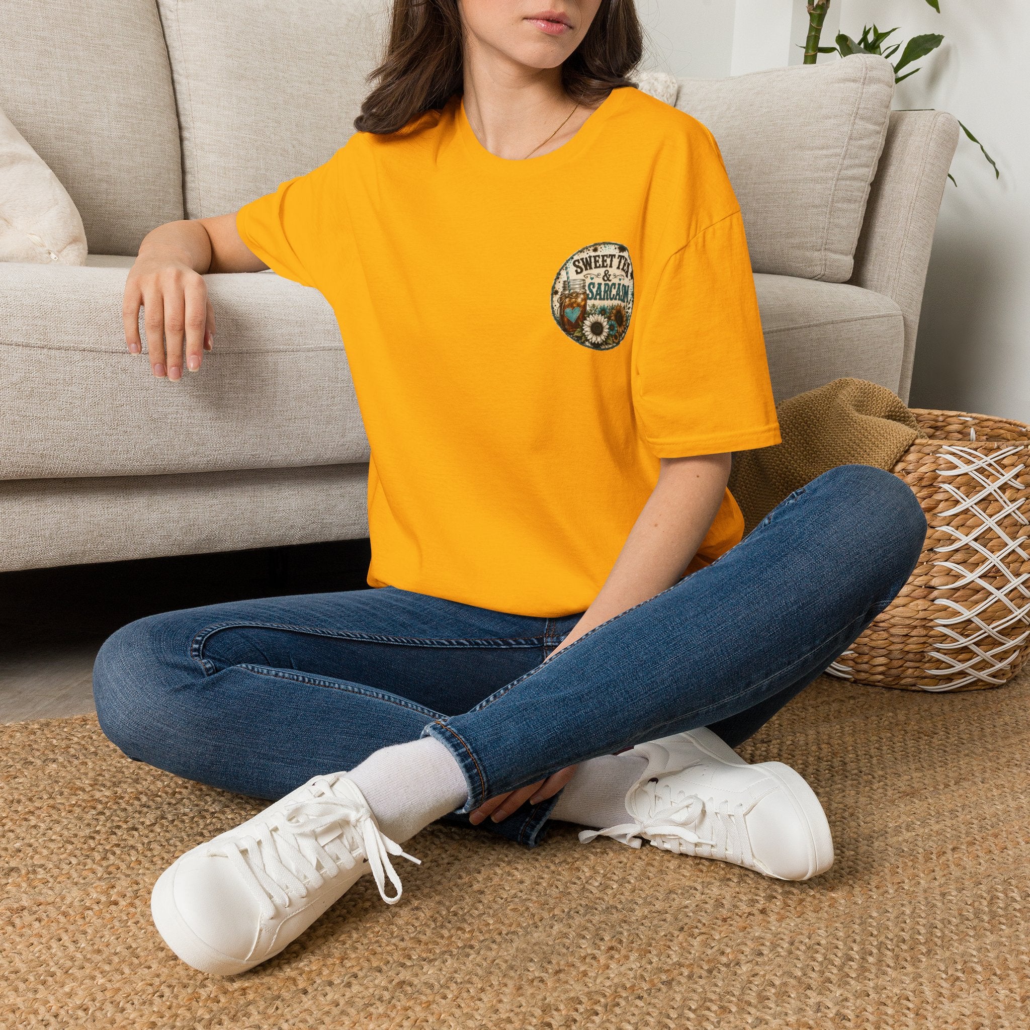 T-Shirt — 'Sweet Tea & Sarcasm' Southern Vintage Graphic Tee