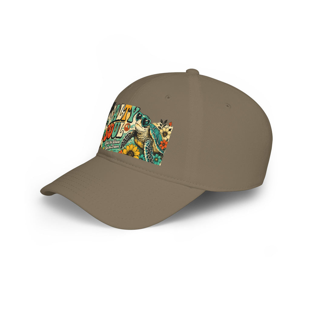 Salty Soul Turtle Baseball Cap – Retro Beach Vibe Sun Hat