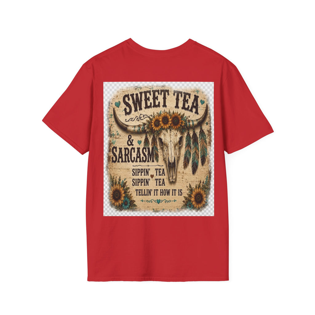 T-Shirt — 'Sweet Tea & Sarcasm' Southern Vintage Graphic Tee