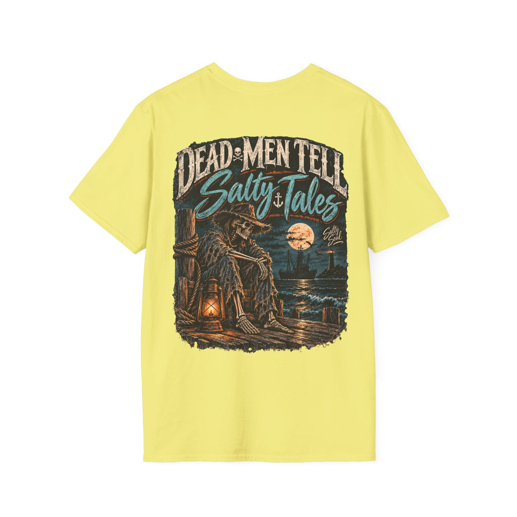 Salty Soul Pocket Tee — Deam Men Tell Skull Chest Graphic T-Shirt