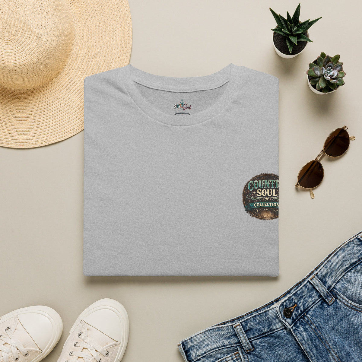 Country Soul Collection Pocket Tee — Vintage Rustic Logo T-Shirt