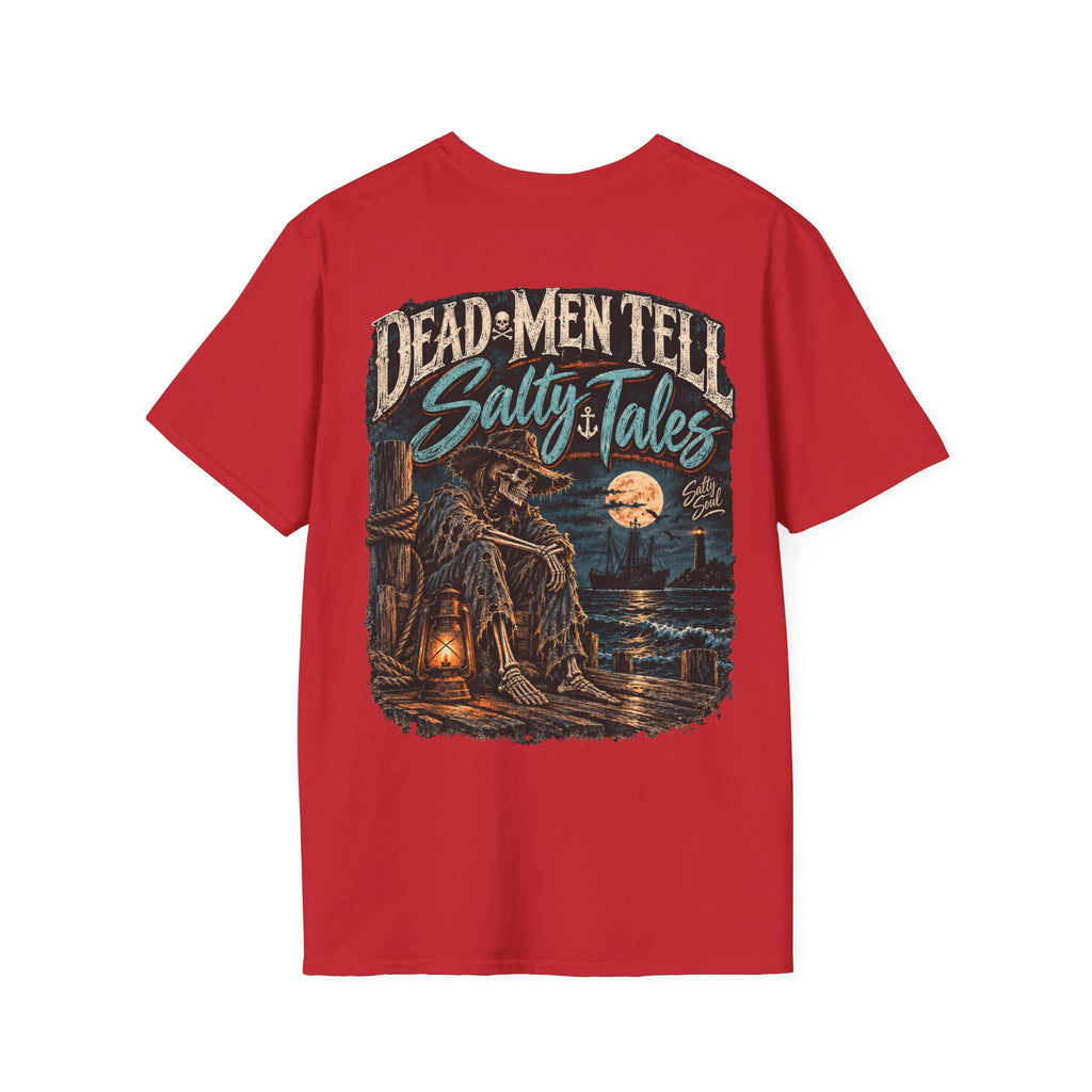 Salty Soul Pocket Tee — Deam Men Tell Skull Chest Graphic T-Shirt