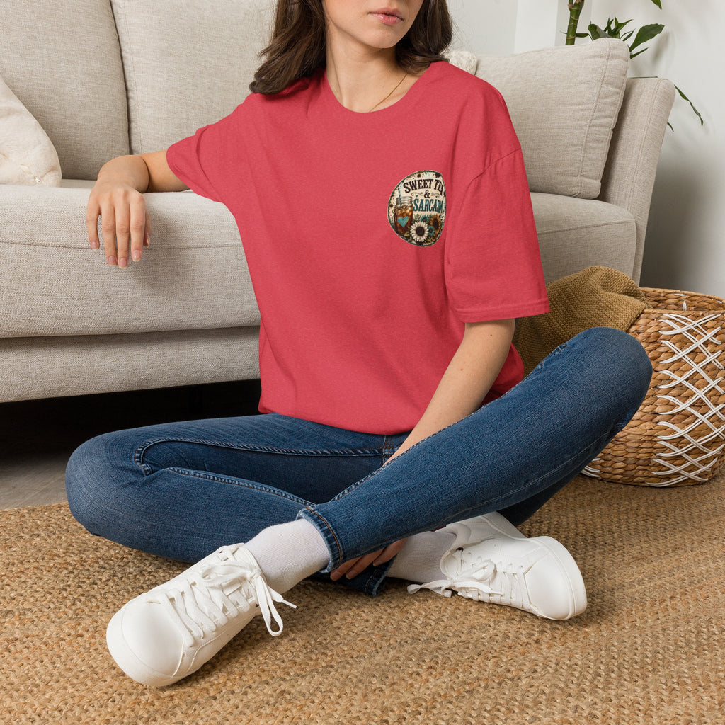 T-Shirt — 'Sweet Tea & Sarcasm' Southern Vintage Graphic Tee
