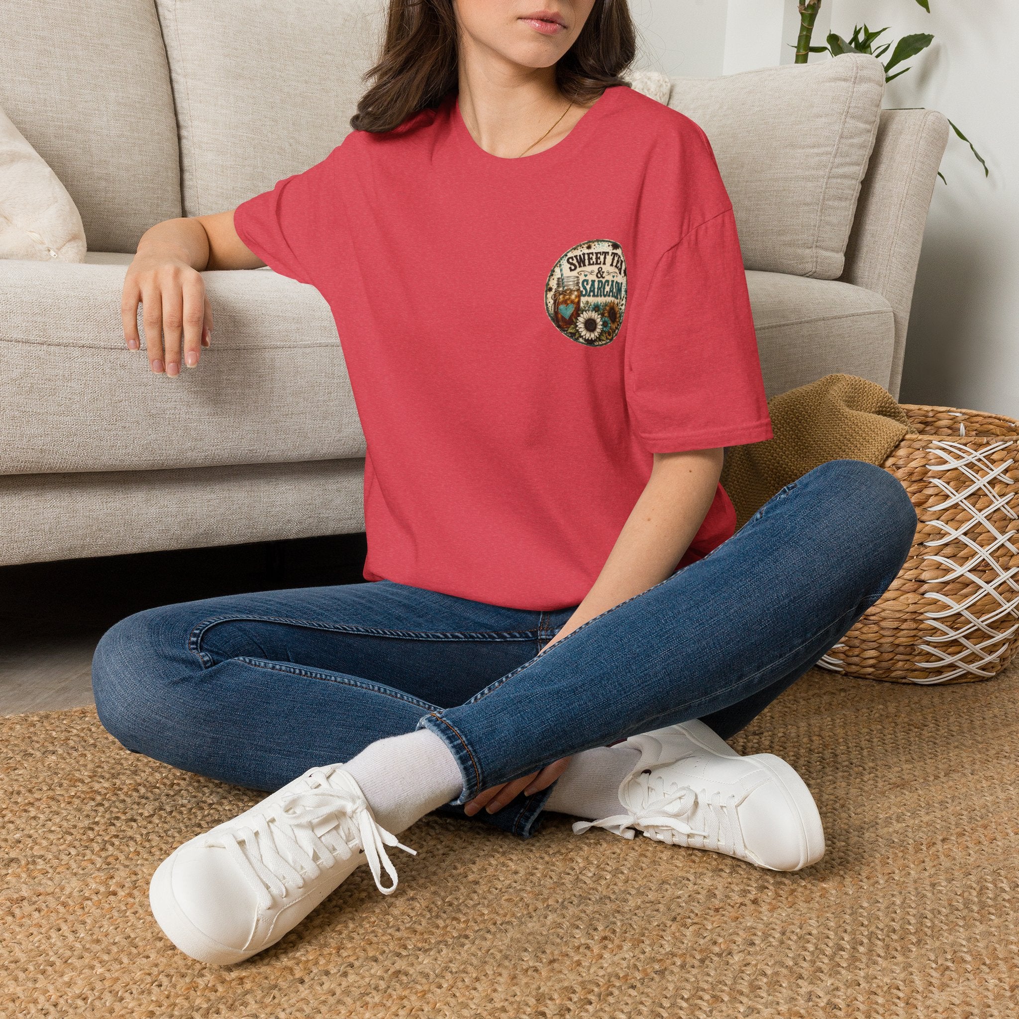 T-Shirt — 'Sweet Tea & Sarcasm' Southern Vintage Graphic Tee