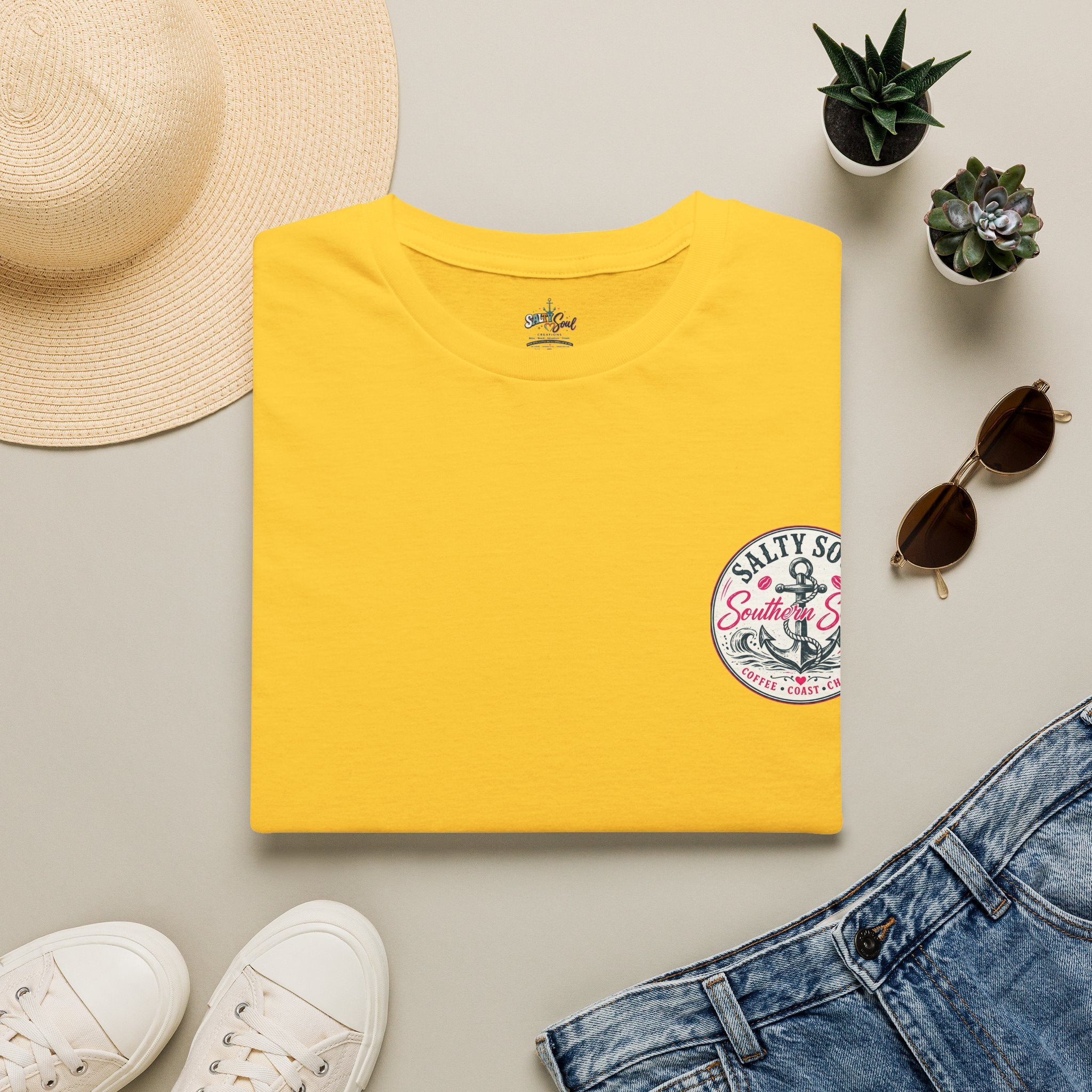 Beach Vibes T-Shirt — “Salty Soul” Anchor Graphic