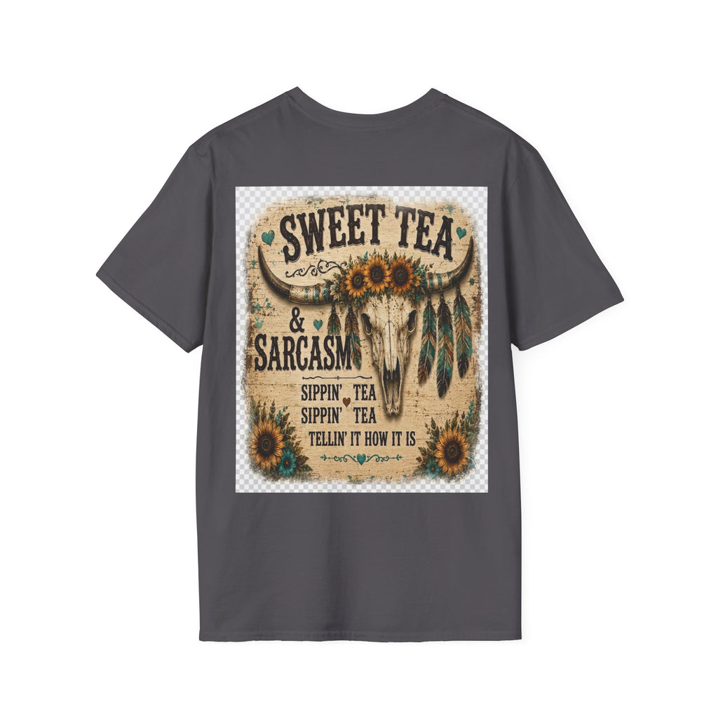 T-Shirt — 'Sweet Tea & Sarcasm' Southern Vintage Graphic Tee