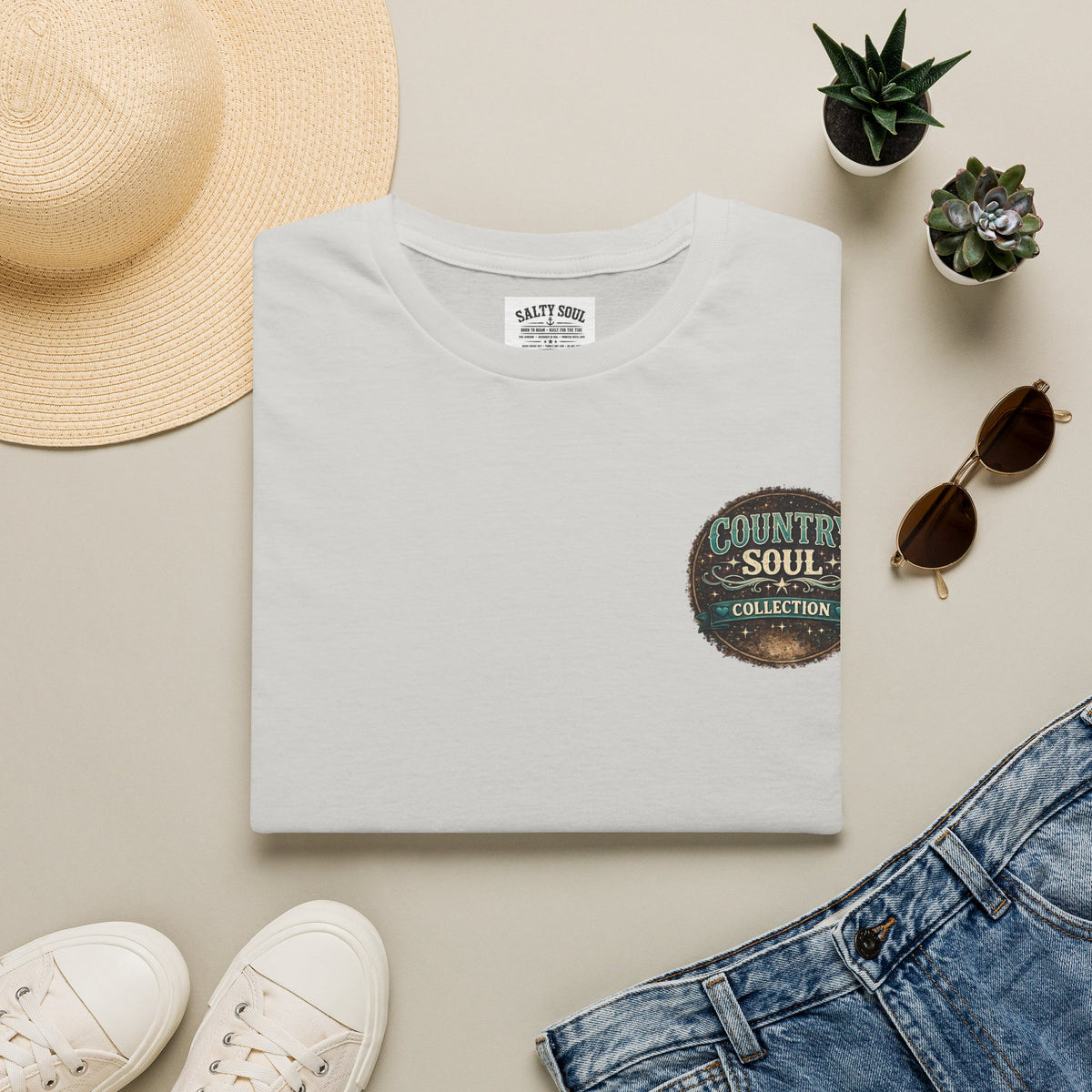 Country Soul Vintage Logo T-Shirt — Rustic Retro Pocket Tee