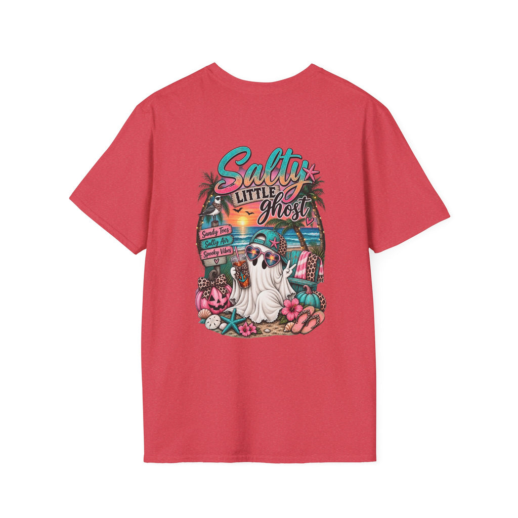 Halloween Crewneck T-Shirt – Spooky Cactus Pumpkin Desert Floral "Salty Soul" Design