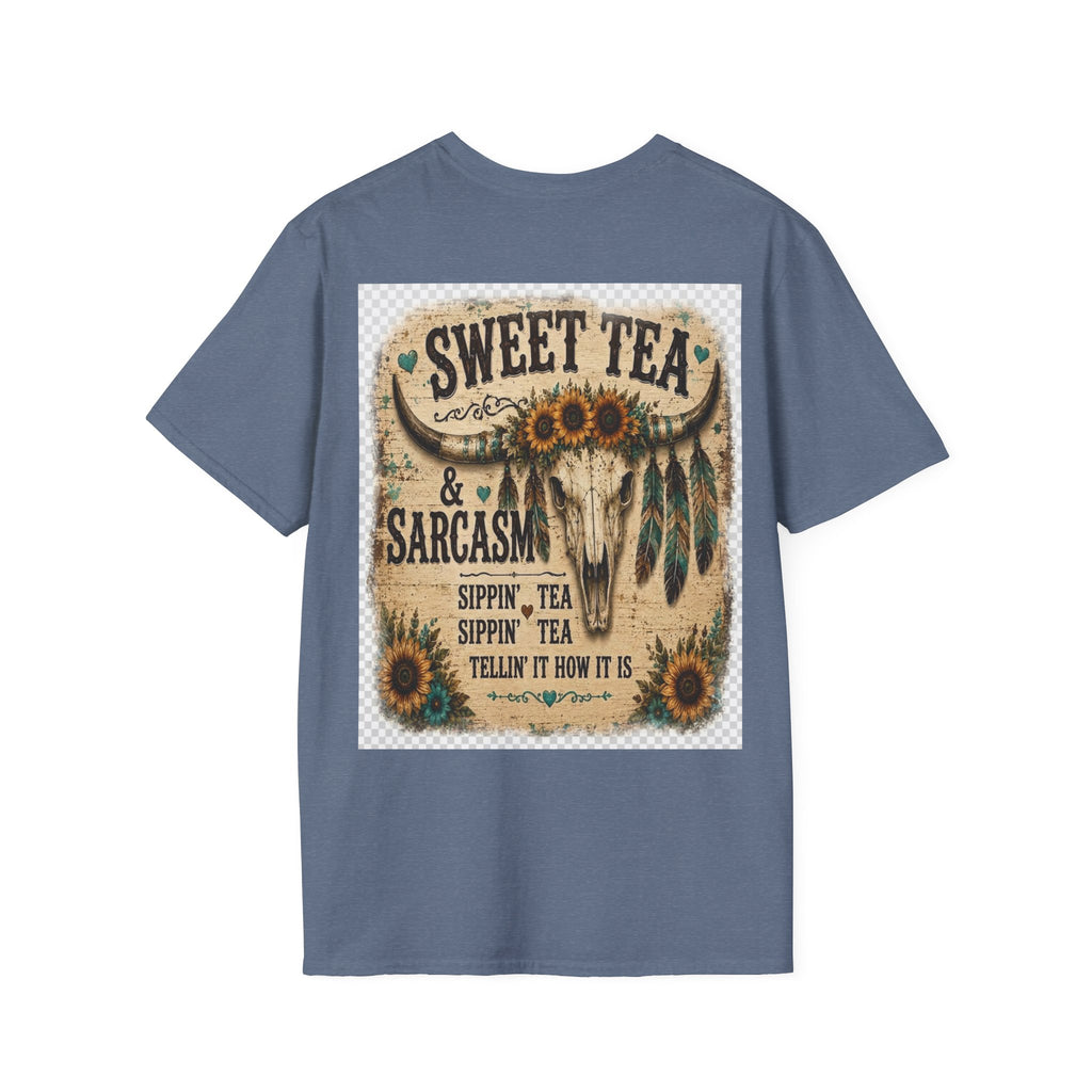 T-Shirt — 'Sweet Tea & Sarcasm' Southern Vintage Graphic Tee