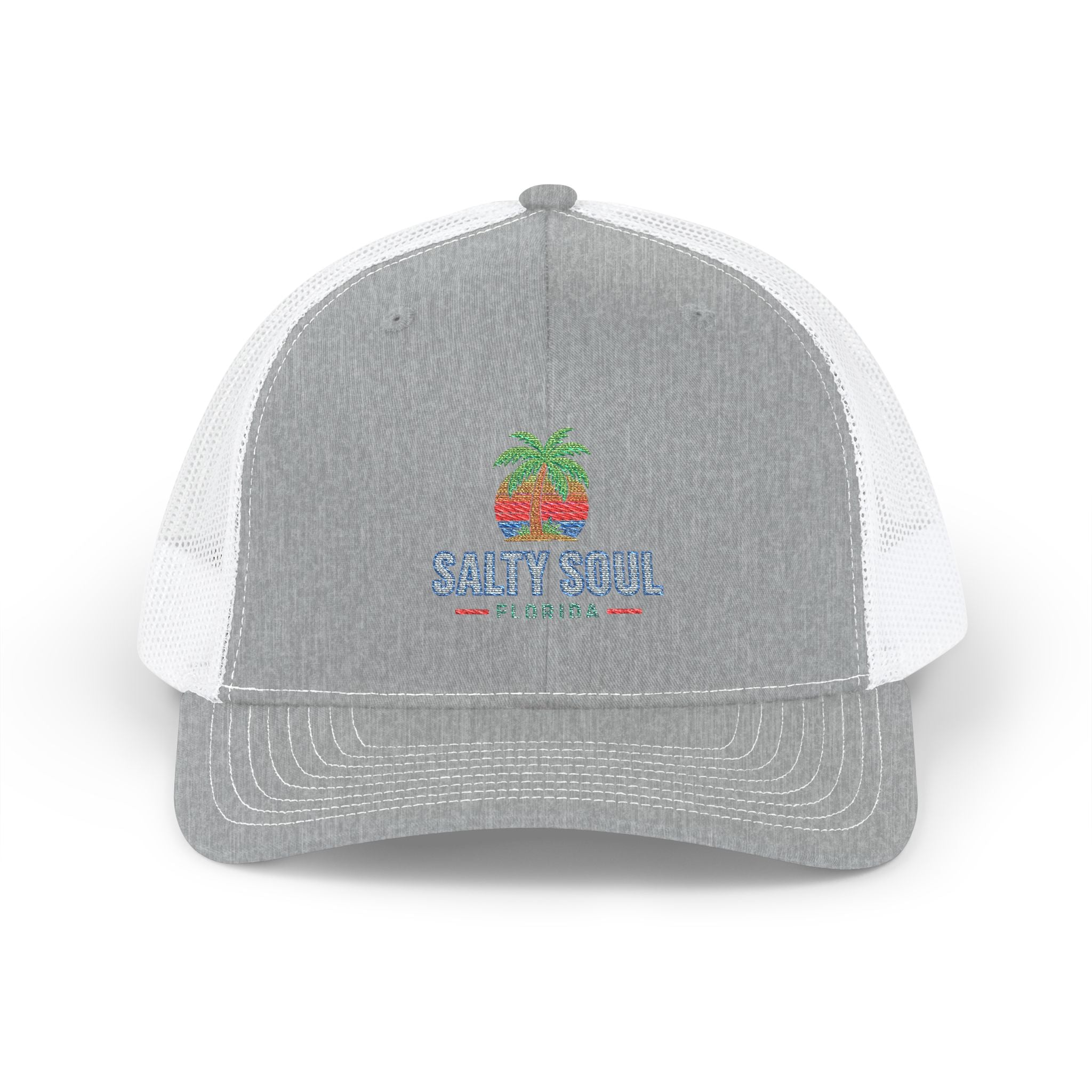 Salty Soul Trucker Cap – Retro Palm Beach Snapback Hat