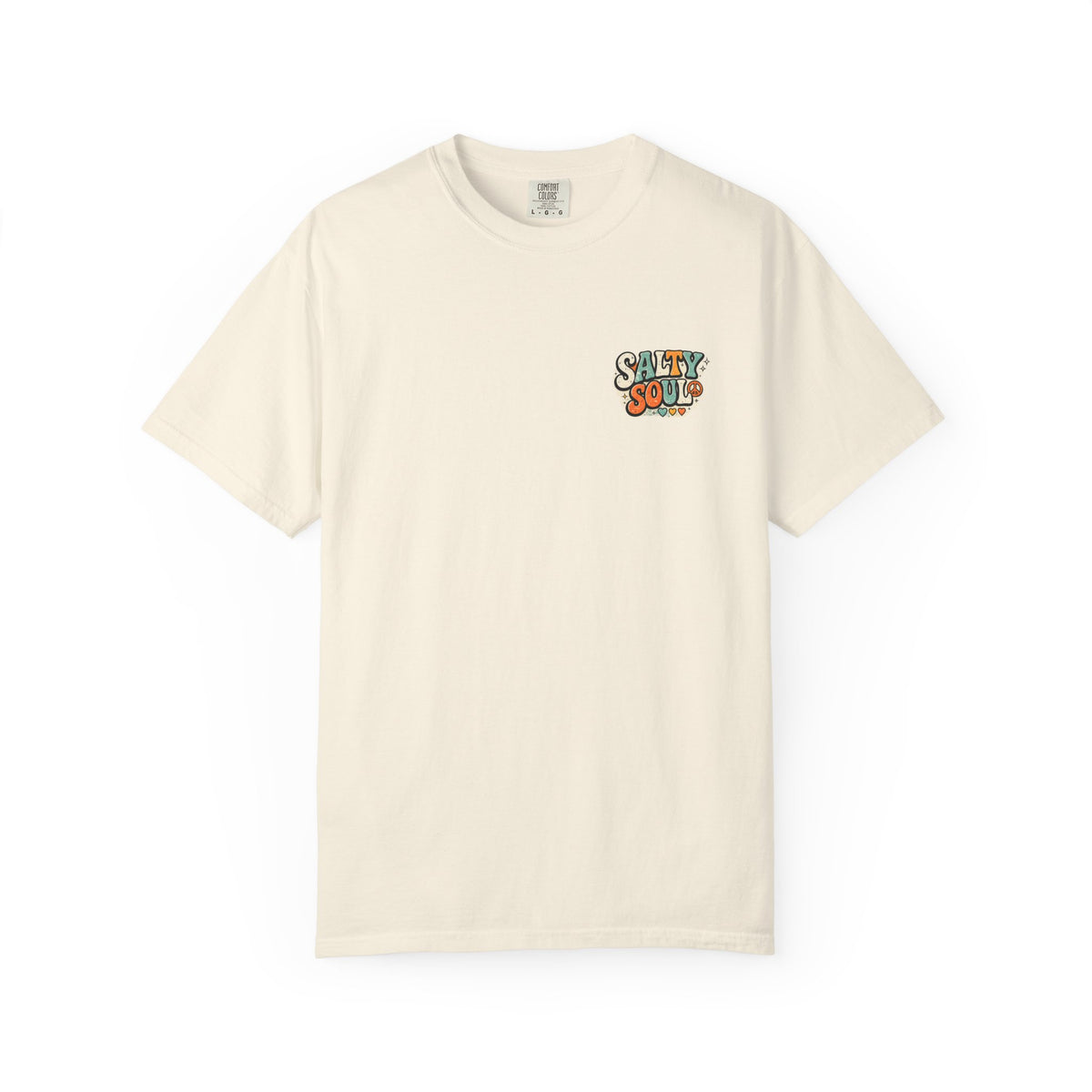 Salty Soul Vintage Surf T-Shirt — Retro 70s Beach Palm & Sunflower Graphic