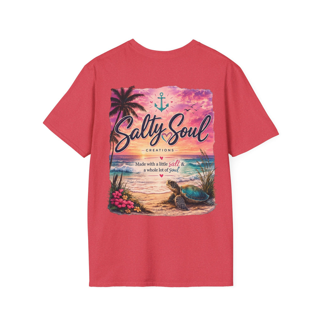 Salty Soul Beach T-Shirt — Palm Tree Coastal Graphic Tee