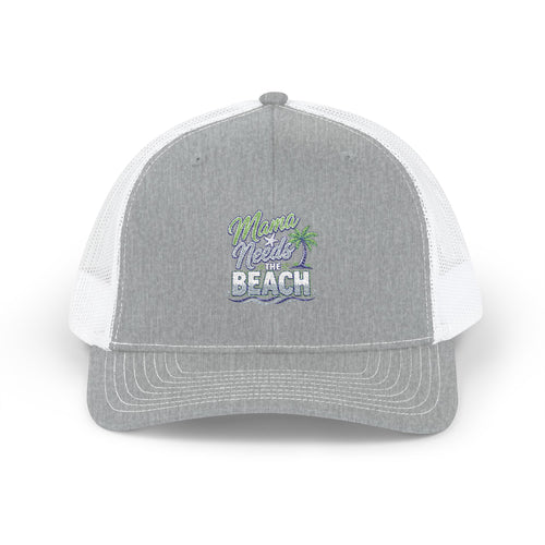Beach Vibes Snapback Trucker Cap — "Mermaid Beach" Embroidered Palm Design