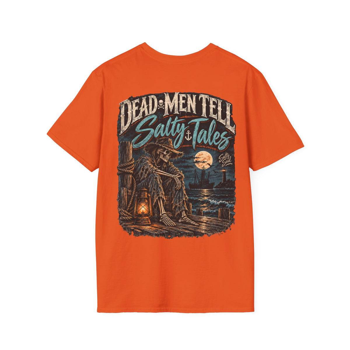 Salty Soul Pocket Tee — Deam Men Tell Skull Chest Graphic T-Shirt
