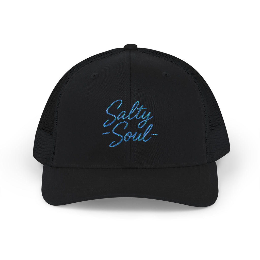 Salty Soul Trucker Cap — Embroidered Beach Snapback Hat