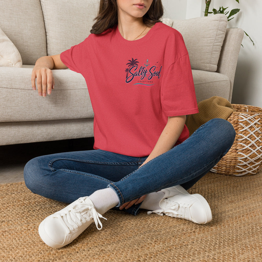 Salty Soul Beach T-Shirt — Palm Tree Coastal Graphic Tee