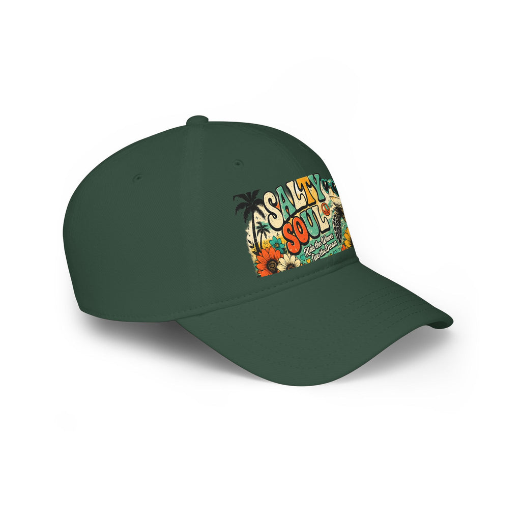 Salty Soul Turtle Baseball Cap – Retro Beach Vibe Sun Hat