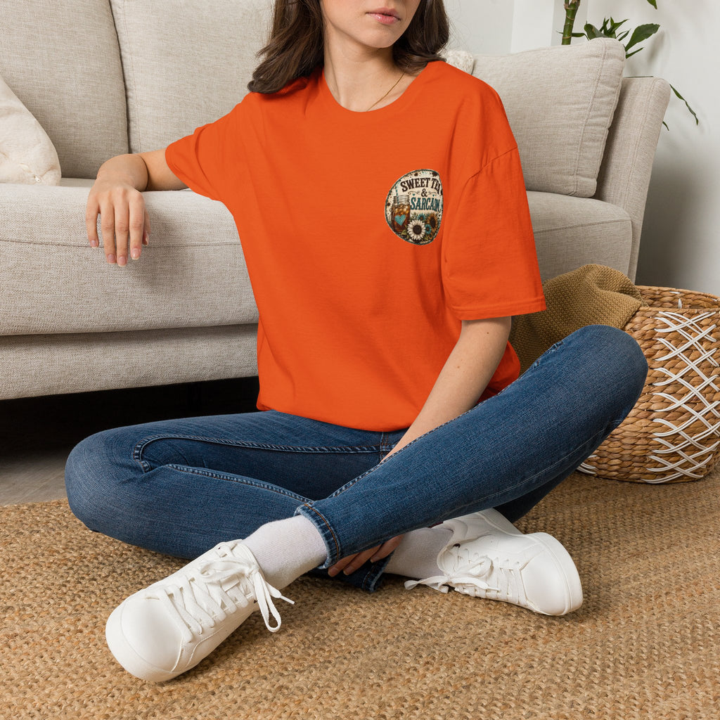 T-Shirt — 'Sweet Tea & Sarcasm' Southern Vintage Graphic Tee