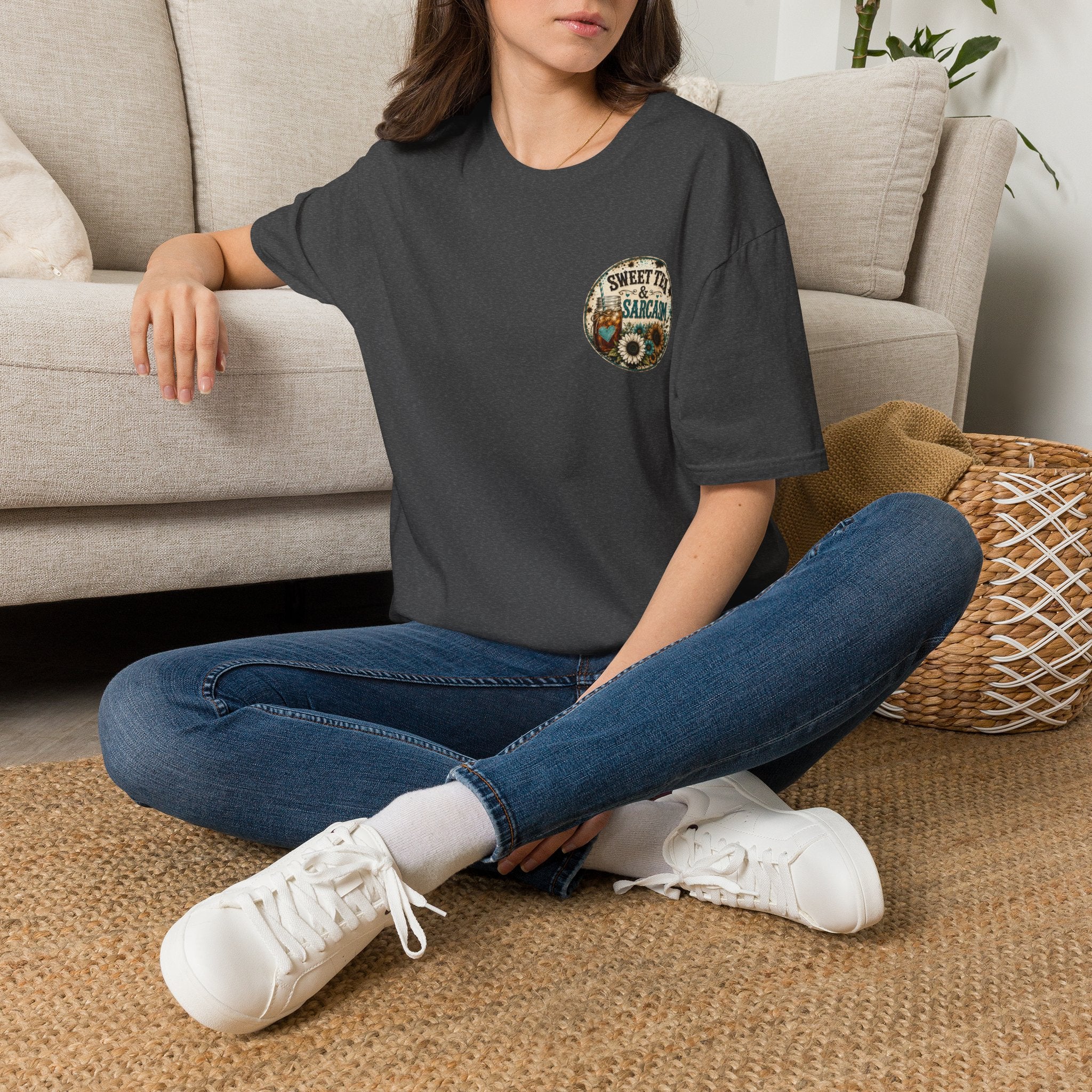 T-Shirt — 'Sweet Tea & Sarcasm' Southern Vintage Graphic Tee