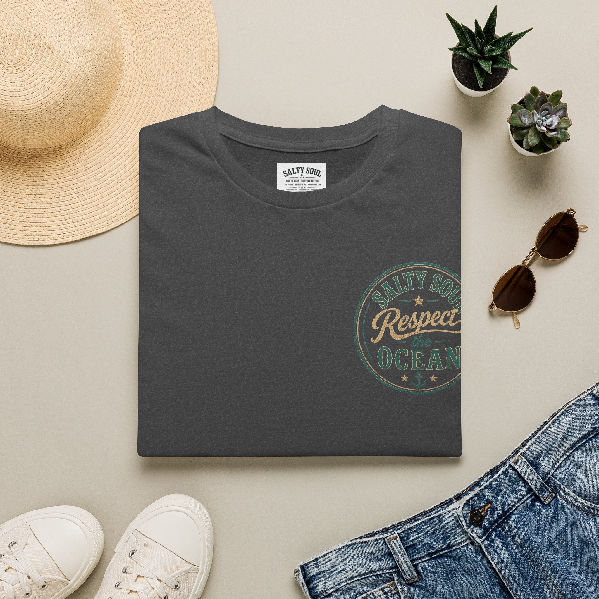 Respect the Ocean T-Shirt — Coastal Salty Soul Graphic Tee