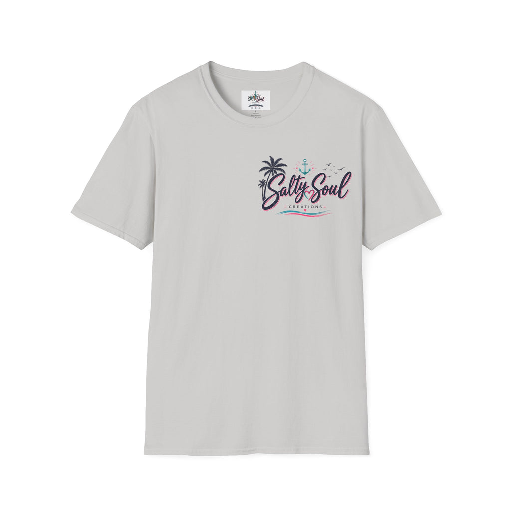 Salty Soul Beach T-Shirt — Palm Tree Coastal Graphic Tee