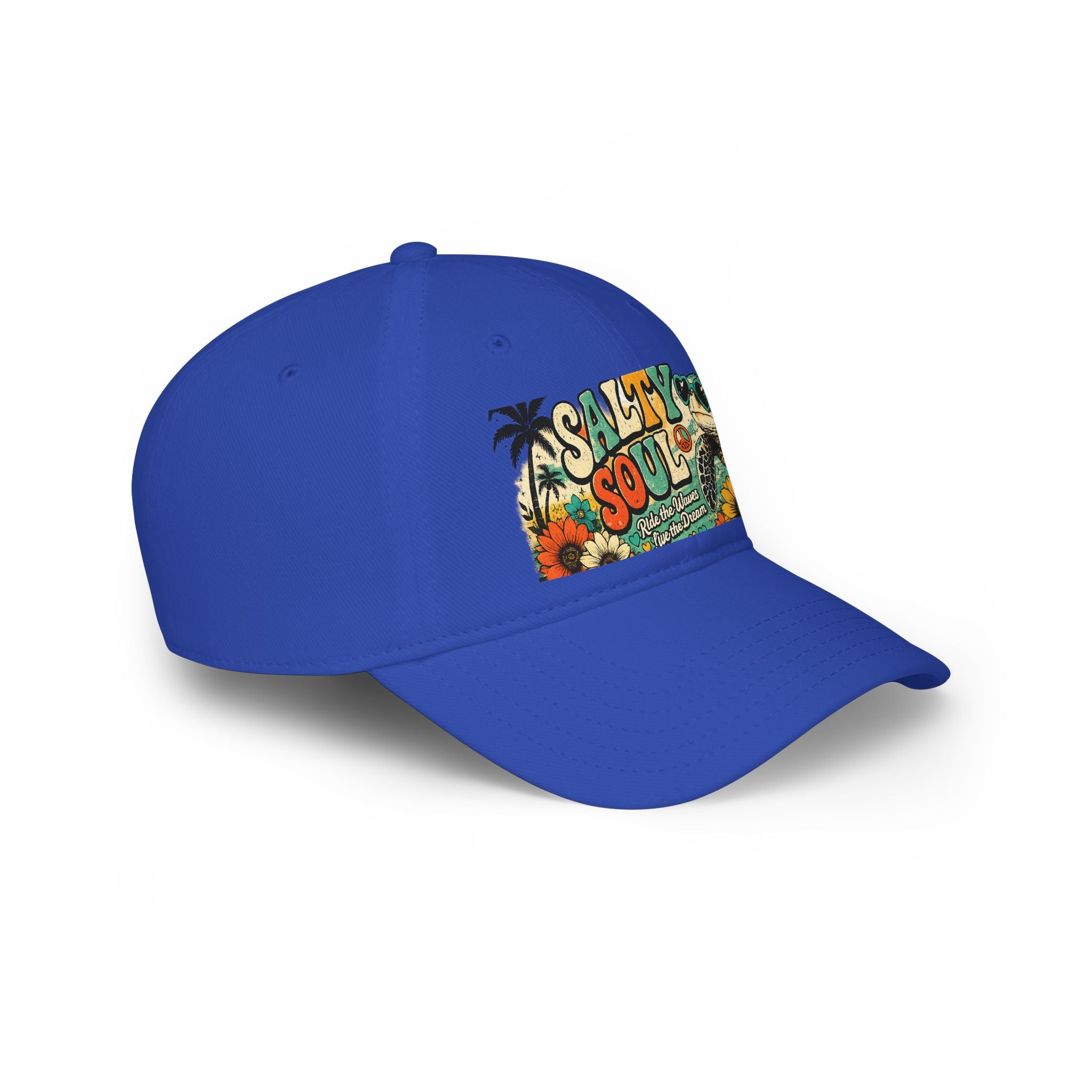 Salty Soul Turtle Baseball Cap – Retro Beach Vibe Sun Hat