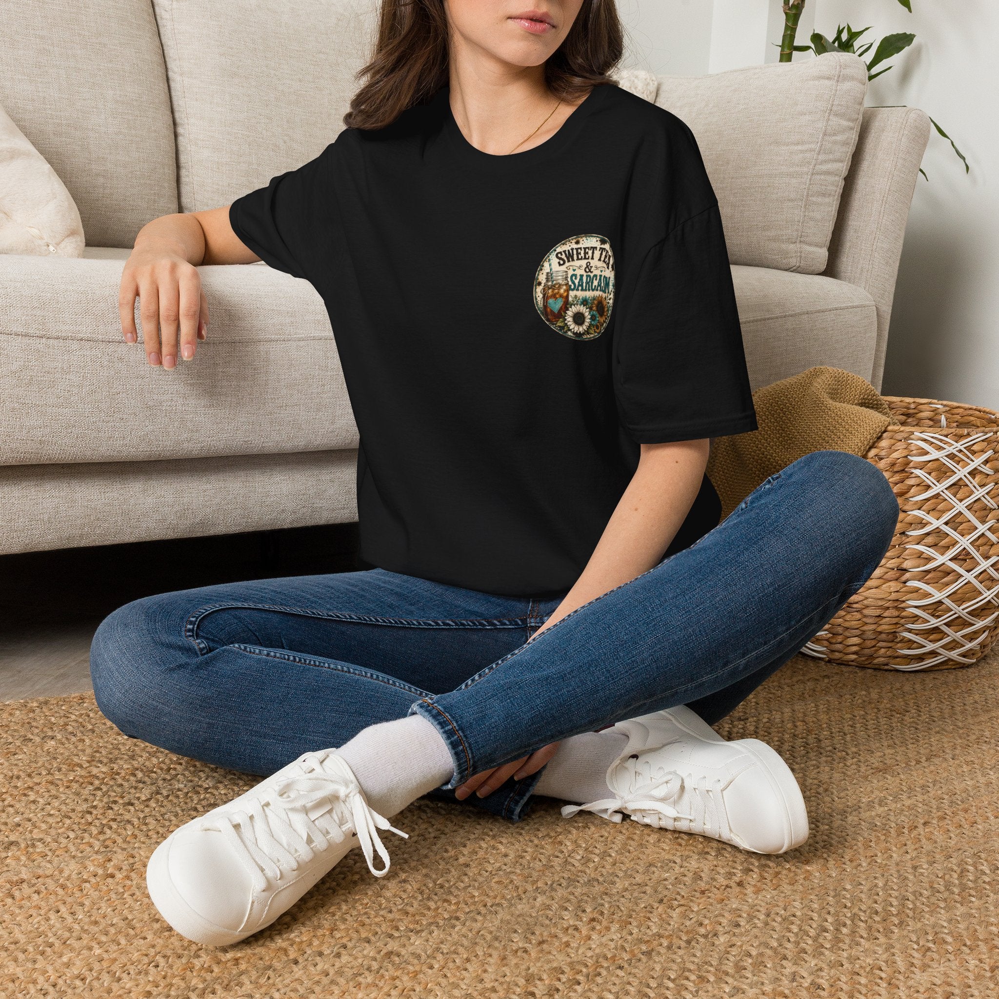 T-Shirt — 'Sweet Tea & Sarcasm' Southern Vintage Graphic Tee